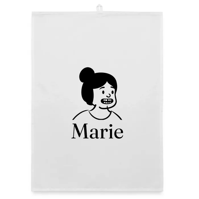 Torchon personnalisé au prénom Marie