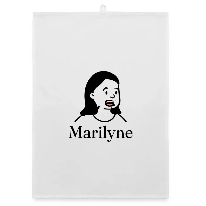 Torchon personnalisé au prénom Marilyne