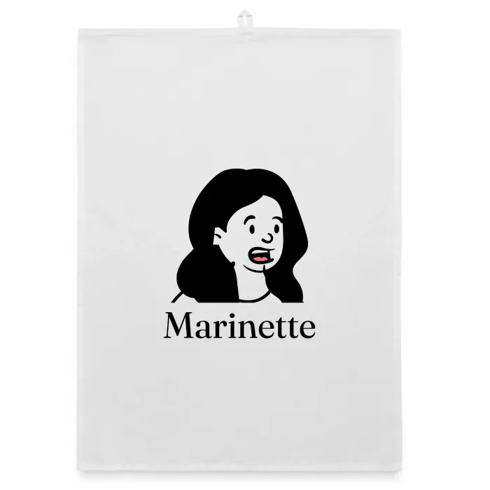 Torchon personnalisé au prénom Marinette