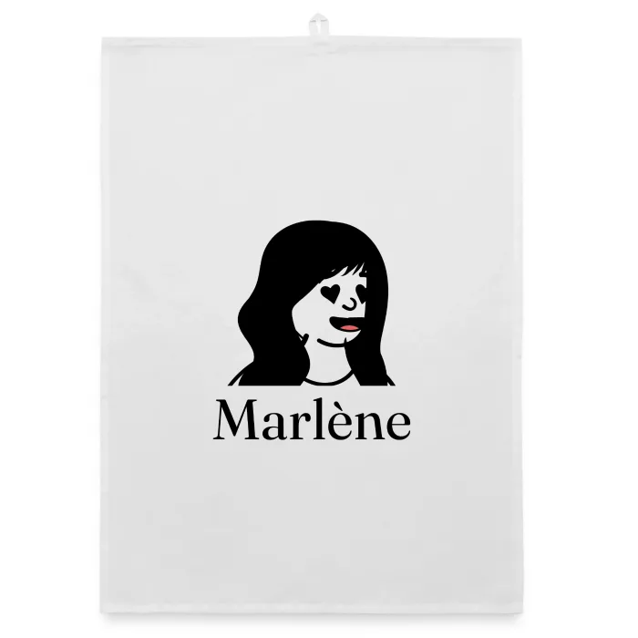 Torchon personnalisé au prénom Marlène