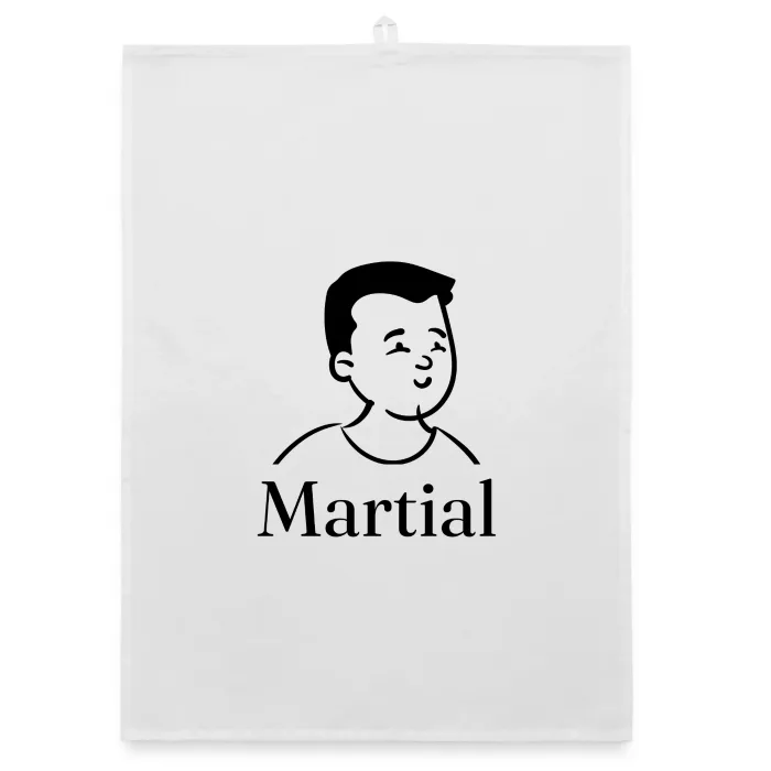 Torchon personnalisé au prénom Martial