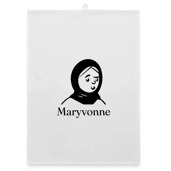 Torchon personnalisé au prénom Maryvonne
