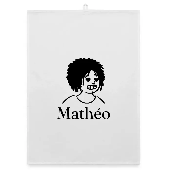 Torchon personnalisé au prénom Mathéo
