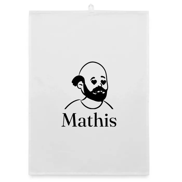 Torchon personnalisé au prénom Mathis