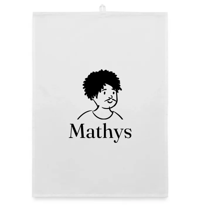 Torchon personnalisé au prénom Mathys