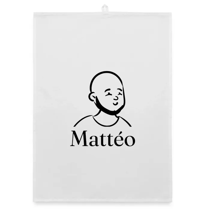 Torchon personnalisé au prénom Mattéo