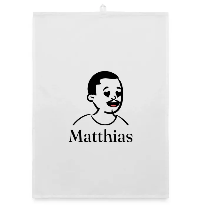 Torchon personnalisé au prénom Matthias