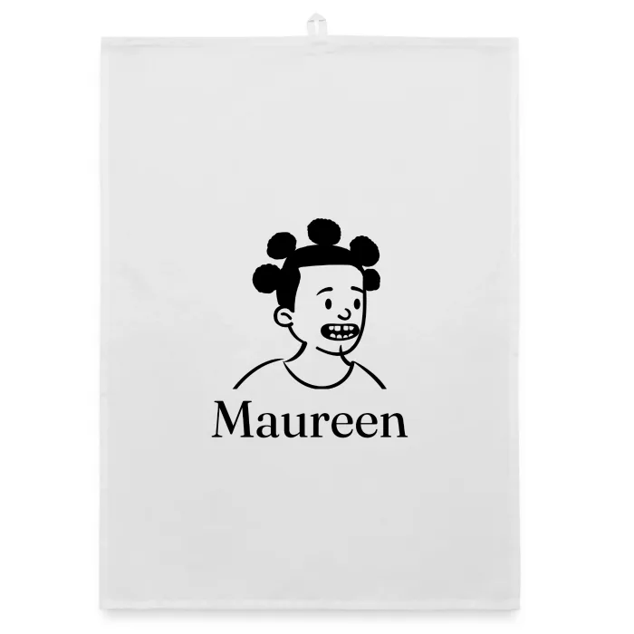 Torchon personnalisé au prénom Maureen