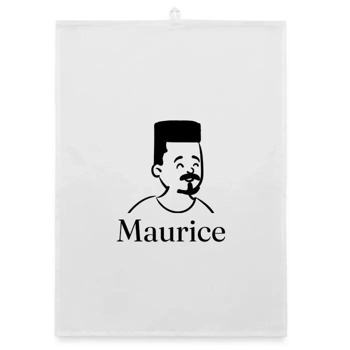 Torchon personnalisé au prénom Maurice