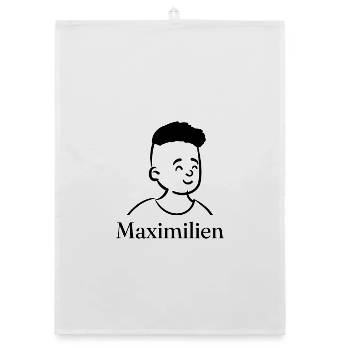 Torchon personnalisé au prénom Maximilien