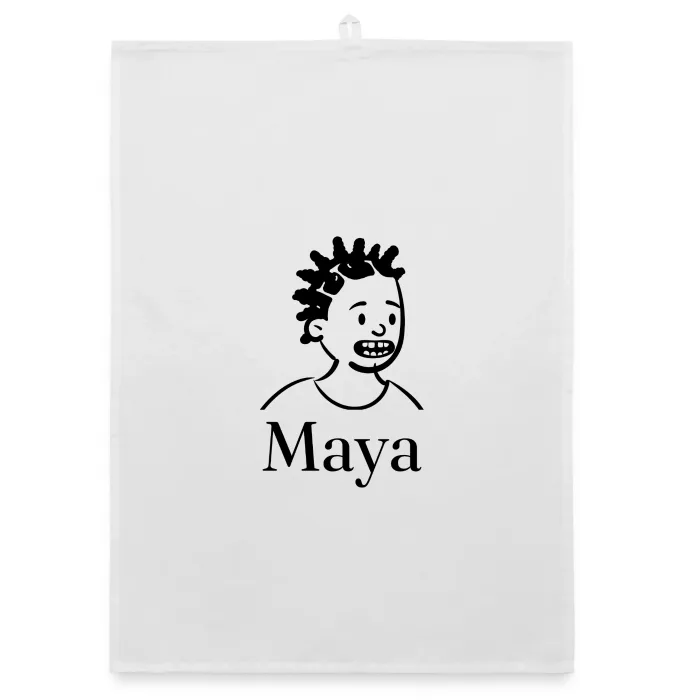 Torchon personnalisé au prénom Maya