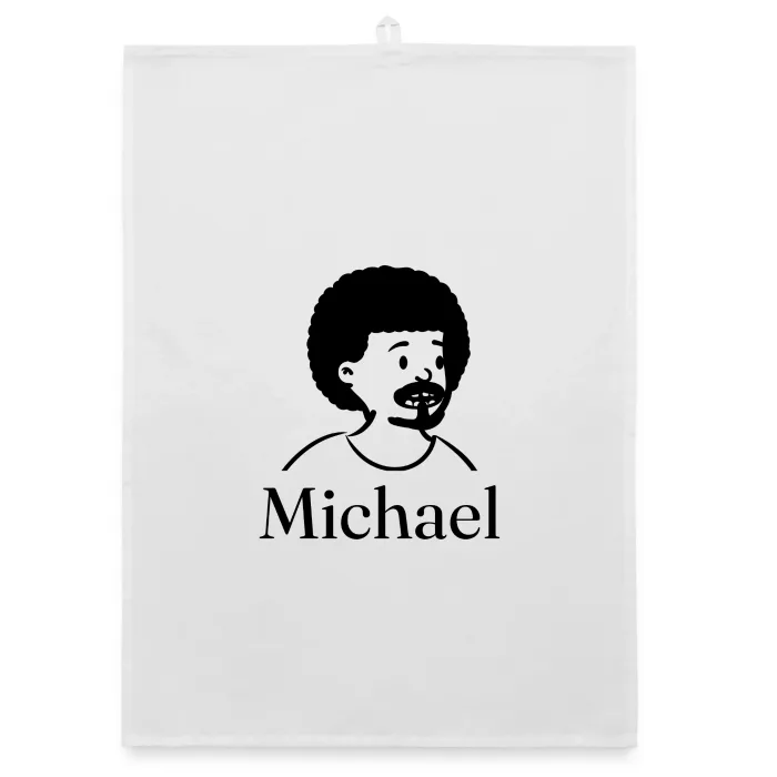 Torchon personnalisé au prénom Michael