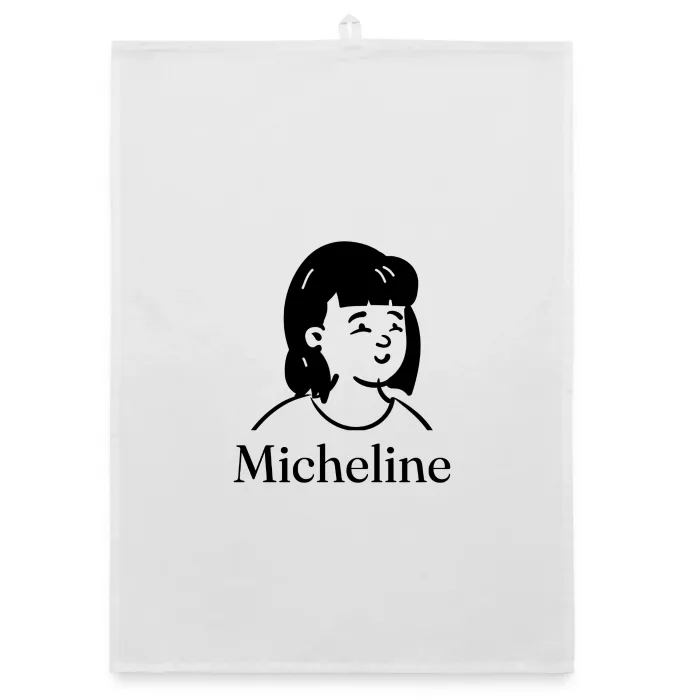 Torchon personnalisé au prénom Micheline