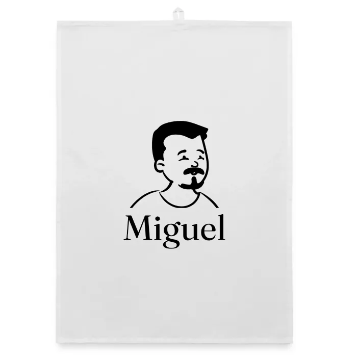 Torchon personnalisé au prénom Miguel