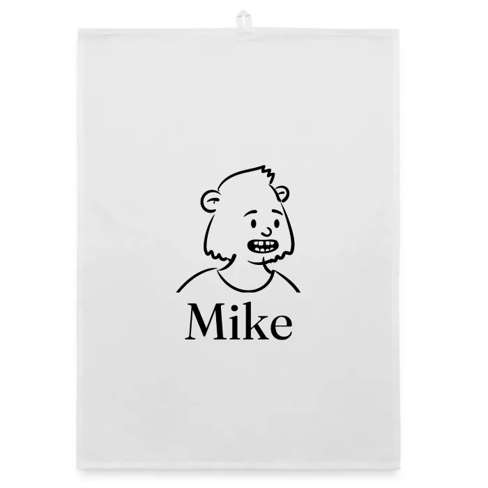 Torchon personnalisé au prénom Mike