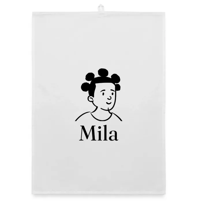 Torchon personnalisé au prénom Mila