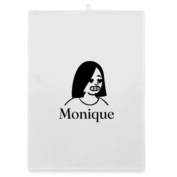 Torchon personnalisé au prénom Monique