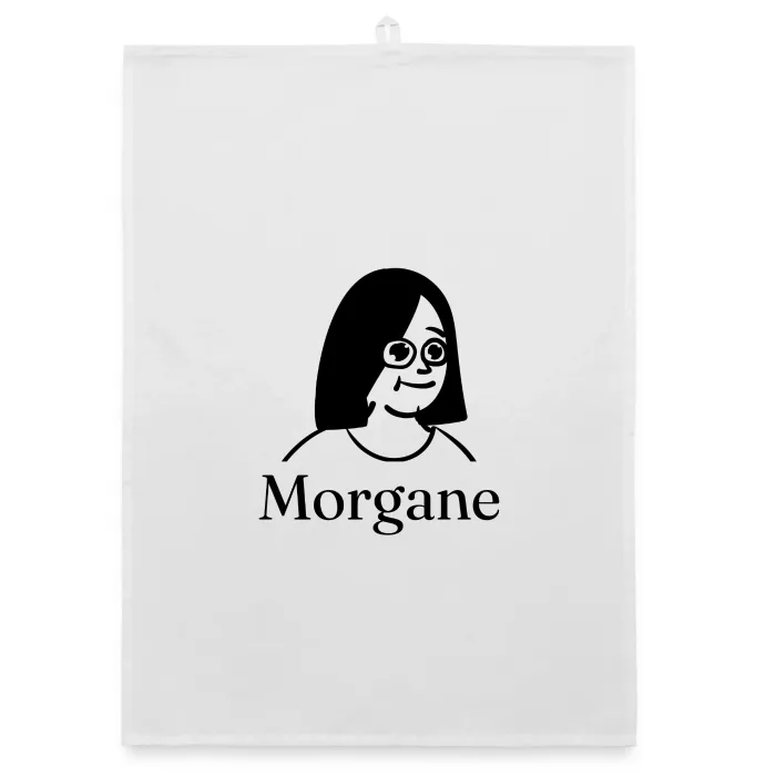 Torchon personnalisé au prénom Morgane