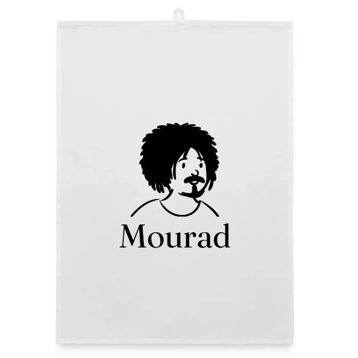 Torchon personnalisé au prénom Mourad