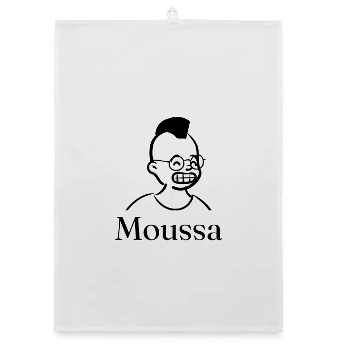 Torchon personnalisé au prénom Moussa