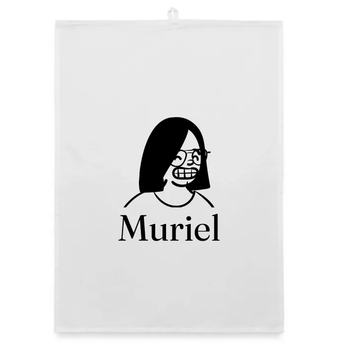 Torchon personnalisé au prénom Muriel