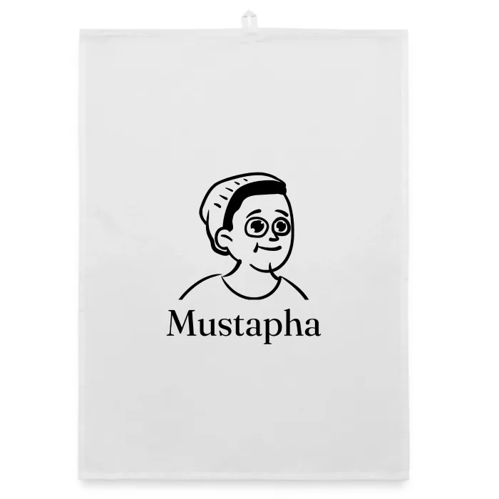 Torchon personnalisé au prénom Mustapha