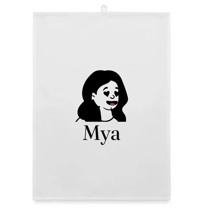 Torchon personnalisé au prénom Mya