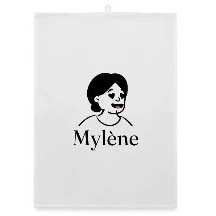 Torchon personnalisé au prénom Mylène