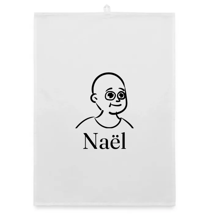 Torchon personnalisé au prénom Naël