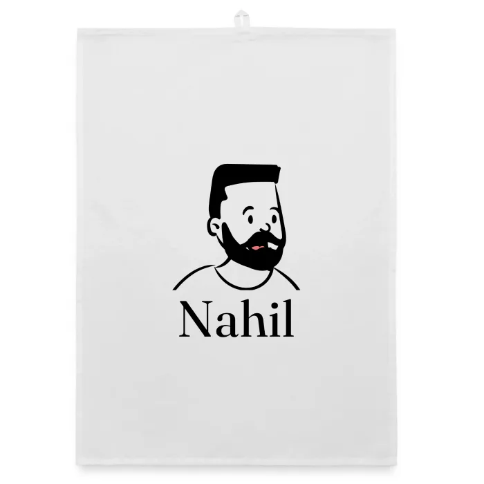 Torchon personnalisé au prénom Nahil