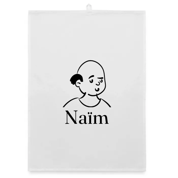 Torchon personnalisé au prénom Naïm