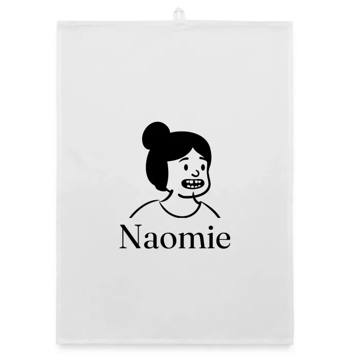 Torchon personnalisé au prénom Naomie