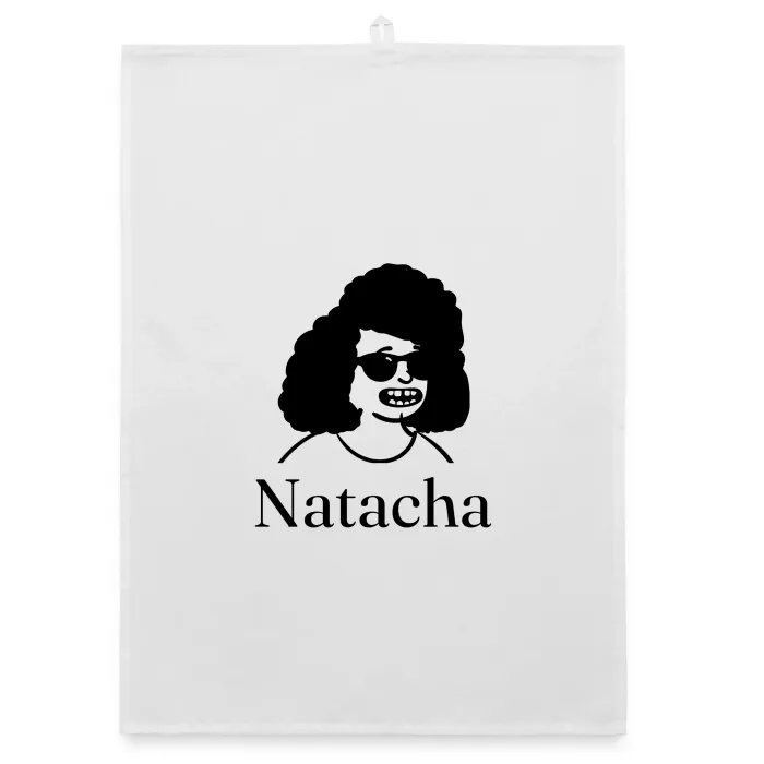 Torchon personnalisé au prénom Natacha