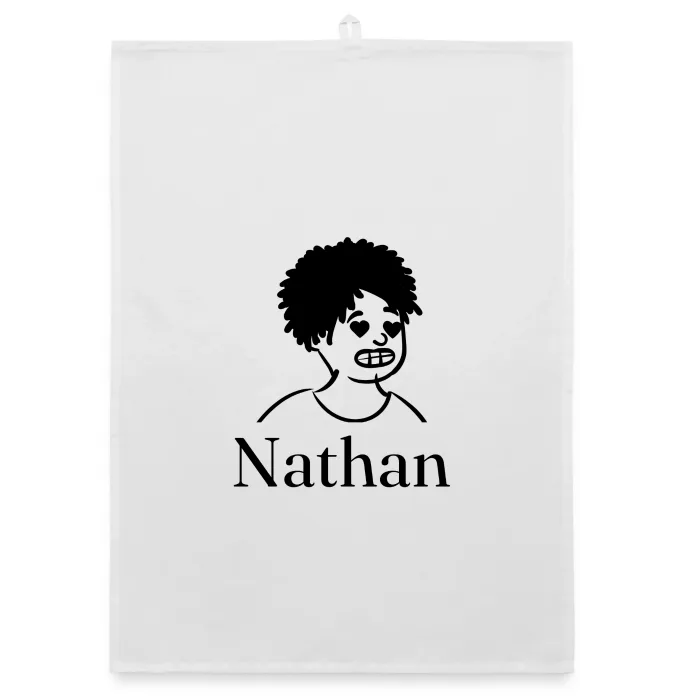 Torchon personnalisé au prénom Nathan