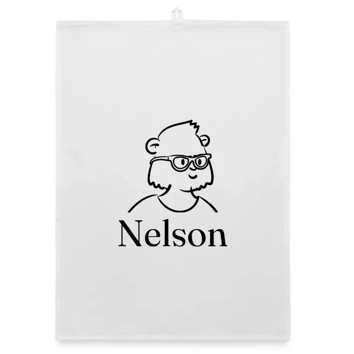 Torchon personnalisé au prénom Nelson