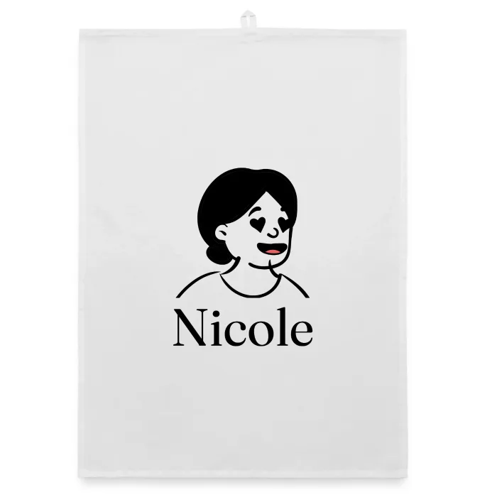Torchon personnalisé au prénom Nicole