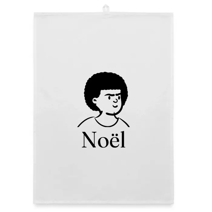 Torchon personnalisé au prénom Noël