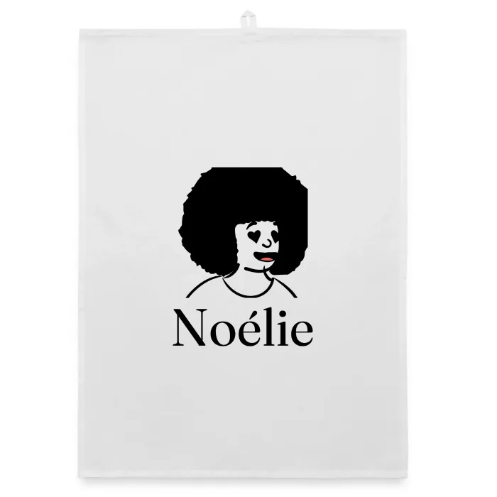 Torchon personnalisé au prénom Noélie