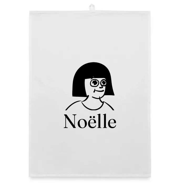 Torchon personnalisé au prénom Noëlle