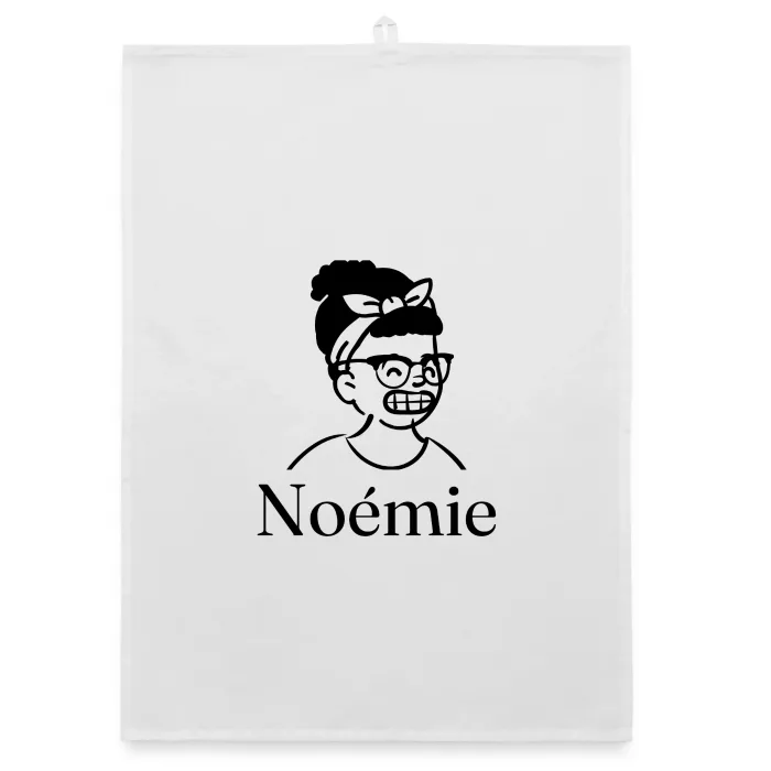 Torchon personnalisé au prénom Noémie