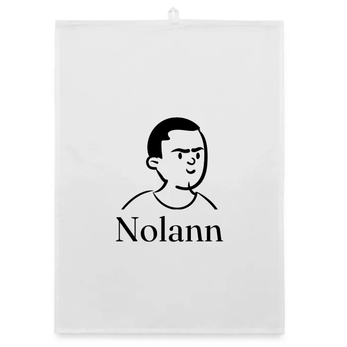 Torchon personnalisé au prénom Nolann