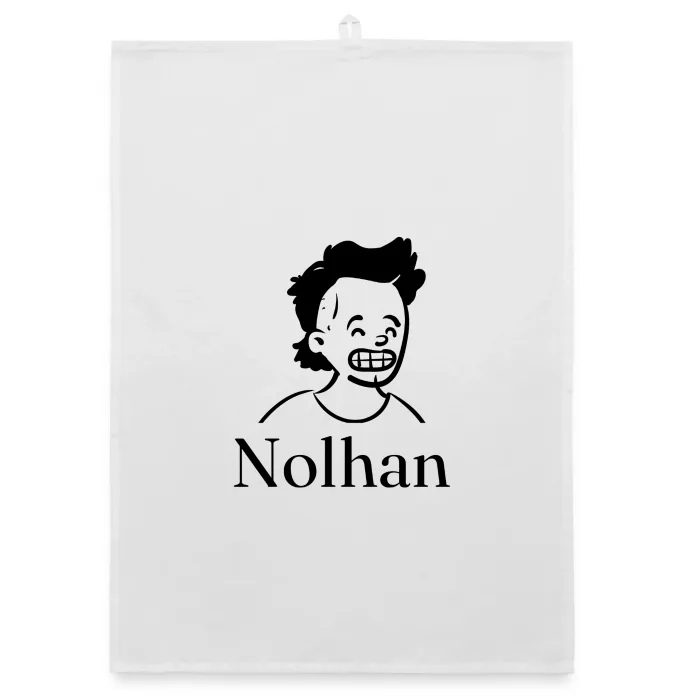 Torchon personnalisé au prénom Nolhan