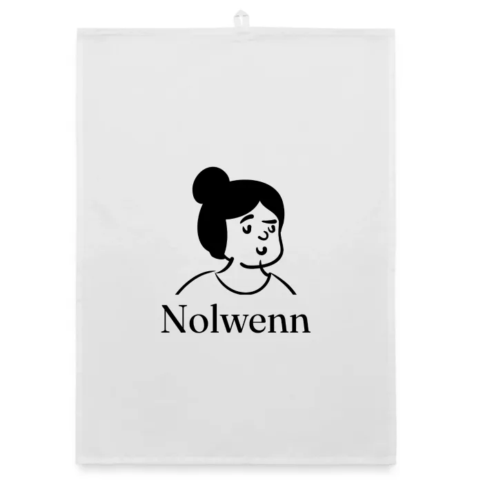 Torchon personnalisé au prénom Nolwenn