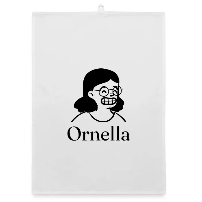 Torchon personnalisé au prénom Ornella