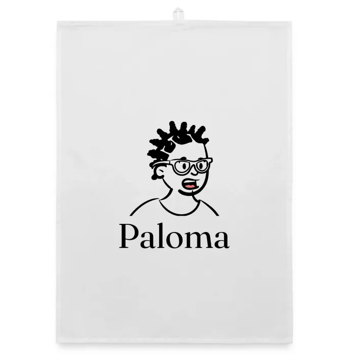 Torchon personnalisé au prénom Paloma