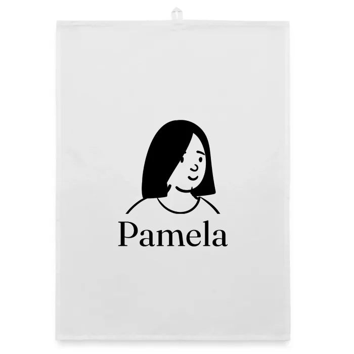 Torchon personnalisé au prénom Pamela