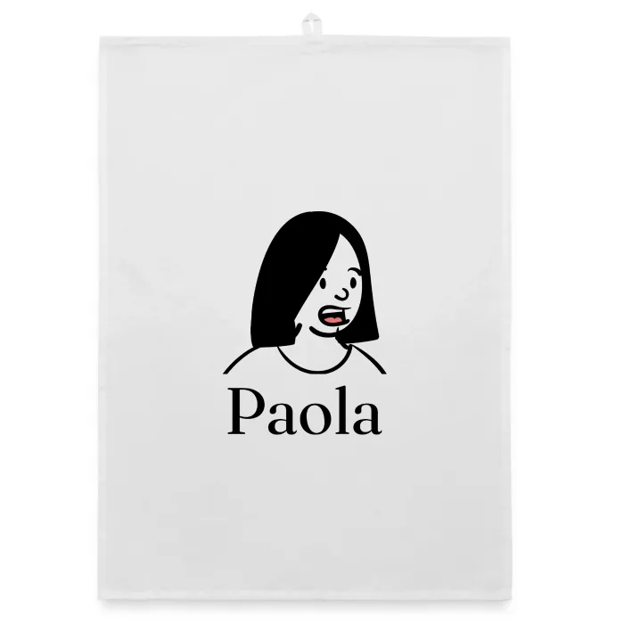 Torchon personnalisé au prénom Paola