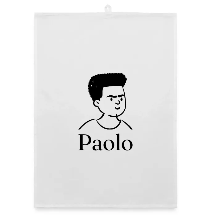 Torchon personnalisé au prénom Paolo