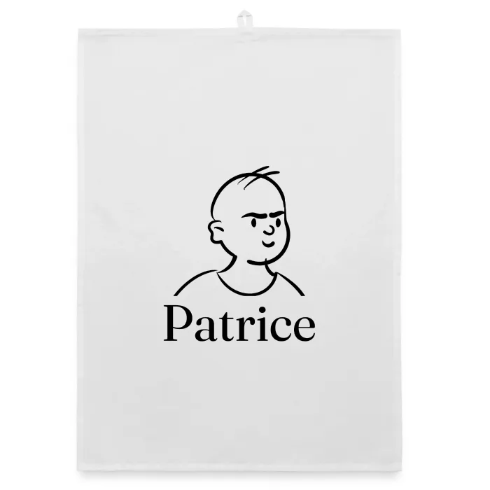 Torchon personnalisé au prénom Patrice