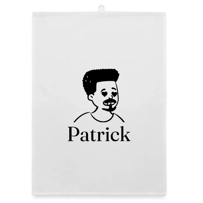 Torchon personnalisé au prénom Patrick